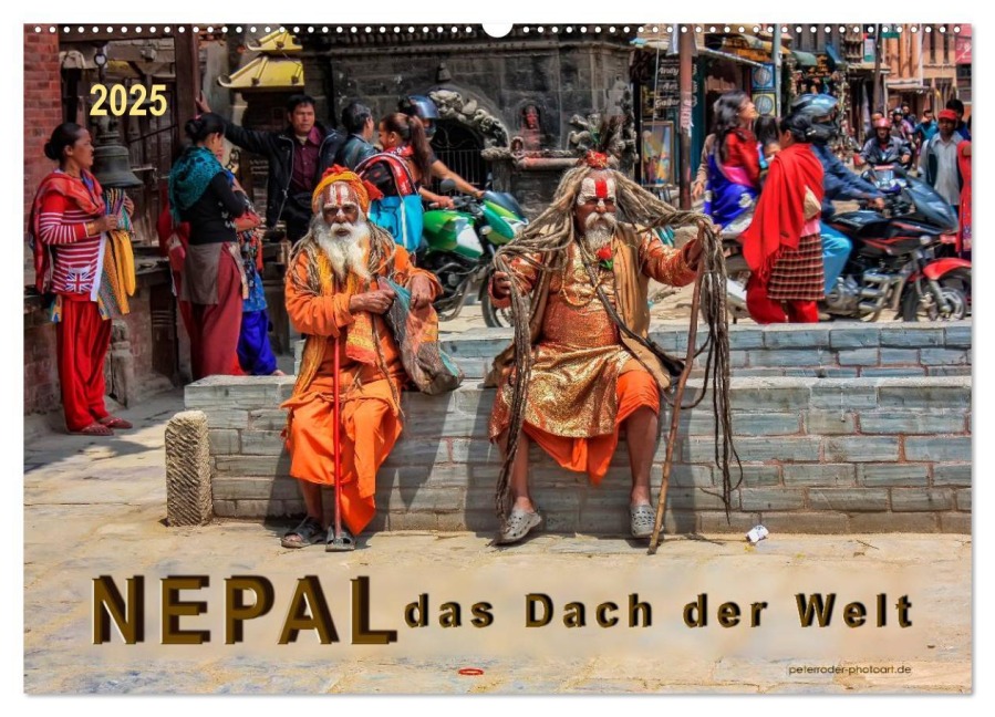 Nepal - das Dach der Welt (Wandkalender 2025 DIN A2 quer), CALVENDO Monatskalender - Peter Roder