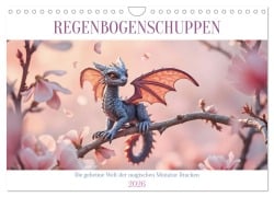 Regenbogenschuppen - Die geheime Welt der magischen Miniatur Drachen (Wandkalender 2026 DIN A4 quer), CALVENDO Monatskalender - Fred Schimak