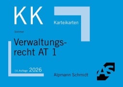 Cover-Bild zum Titel 'Karteikarten Verwaltungsrecht AT 1' von 'Christian Sommer'