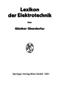 Cover-Bild zum Titel 'Lexikon der Elektrotechnik' von 'Günther Oberdorfer'