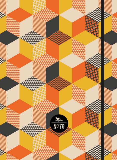 Notizbuch No. 76 - Orange Cubes - 