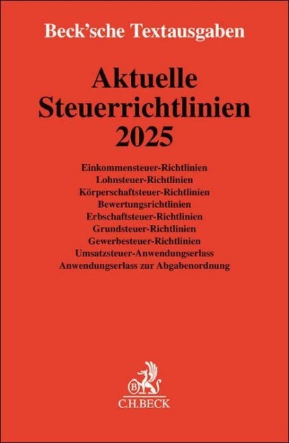 Aktuelle Steuerrichtlinien 2025 - 