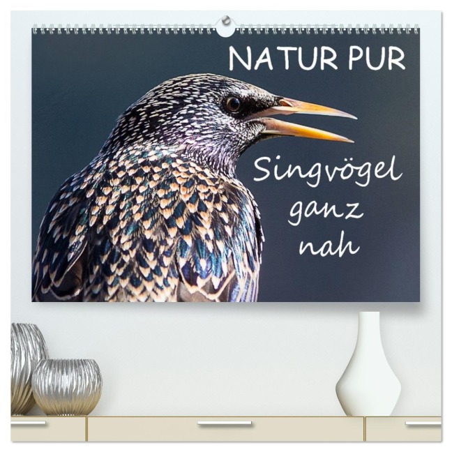 NATUR PUR - Singvögel ganz nah (hochwertiger Premium Wandkalender 2026 DIN A2 quer), Kunstdruck in Hochglanz - Karin Dietzel