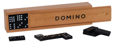 Dominospiel im Holzkasten - 