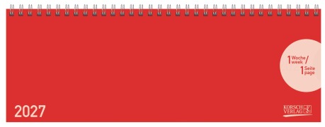 Cover-Bild zum Titel 'Tischquerkalender Classic Colourlux rot 2027' von ''