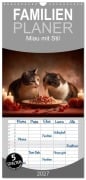 Cover-Bild zum Titel 'Familienplaner 2027 - Miau mit Stil mit 5 Spalten (Wandkalender, 21 x 45 cm) CALVENDO' von 'Steffen Gierok-Latniak'