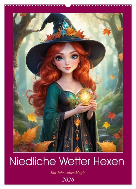 Niedliche Wetter Hexen (Wandkalender 2026 DIN A2 hoch), CALVENDO Monatskalender - Mythogalaxis Mythogalaxis