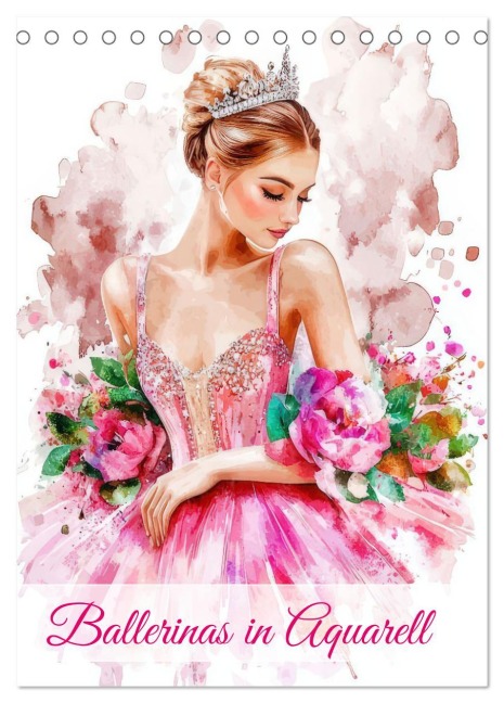 Ballerinas in Aquarell (Tischkalender 2026 DIN A5 hoch), CALVENDO Monatskalender - Ally Bee