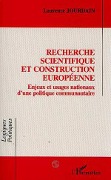 Cover-Bild zum Titel 'Recherche scientifique et construction européenne' von 'Jourdain'