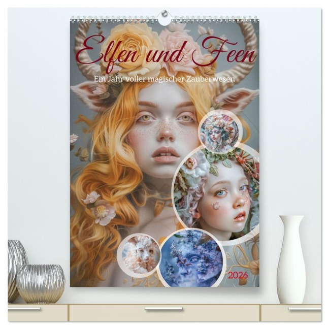 Elfen und Feen (hochwertiger Premium Wandkalender 2026 DIN A2 hoch), Kunstdruck in Hochglanz - Steffen Gierok-Latniak