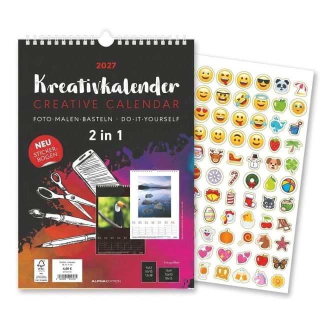 Kreativkalender A4 - 2 in 1 2027 - 