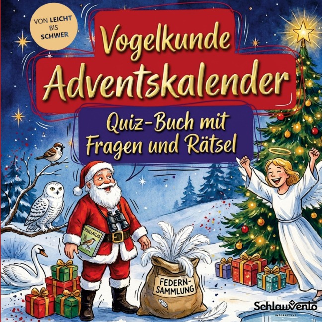 Vogelkunde-Adventskalender: Quiz-Buch mit Fragen und Rätsel - Schlauvento Interactive
