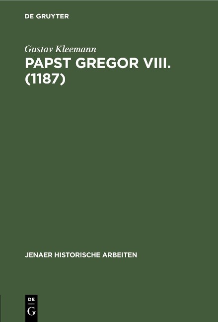 Papst Gregor VIII. (1187) - Gustav Kleemann
