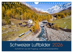 Cover-Bild zum Titel 'Schweizer Luftbilder (Wandkalender 2026 DIN A4 quer), CALVENDO Monatskalender' von 'Tis Meyer'