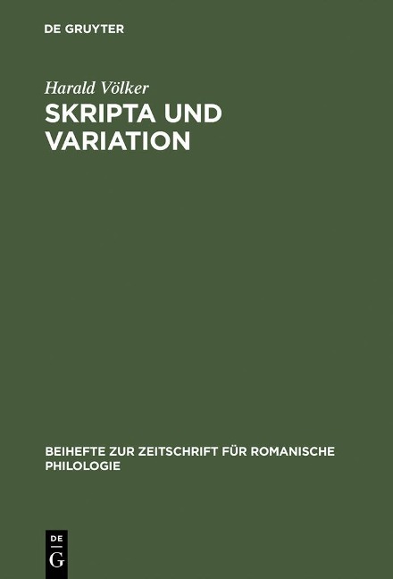 Skripta und Variation - Harald Völker