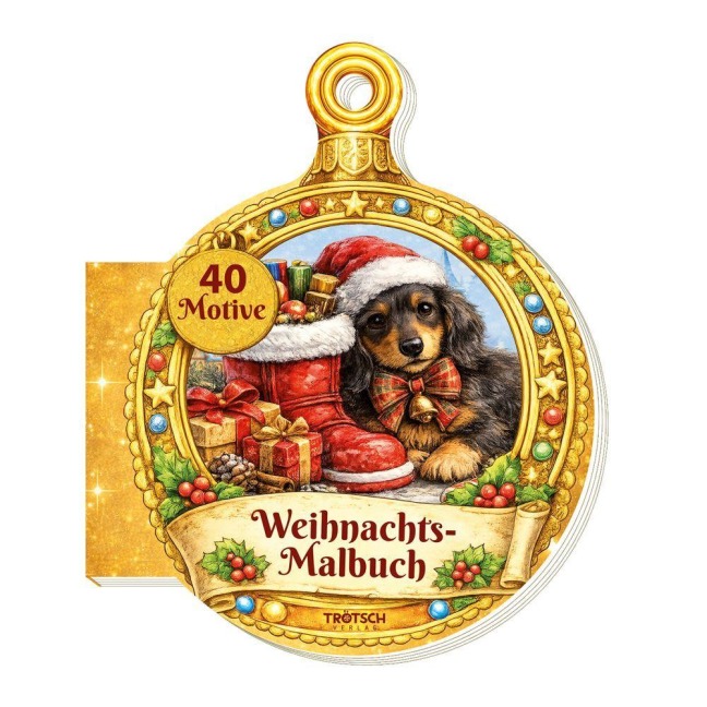 TRÖTSCH - Malbuch Weihnachts-Malbuch Kugelform| Ab 3 Jahren - 