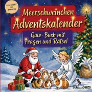 Cover-Bild zum Titel 'Meerschweinchen-Adventskalender: Quiz-Buch mit Fragen und Rätsel' von 'Schlauvento Interactive'