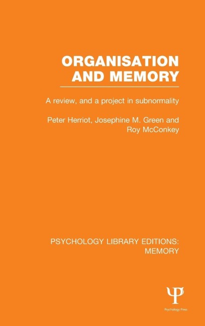 Organisation and Memory (PLE - Peter Herriot, Josephine Green, Roy Mcconkey