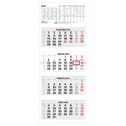 Cover-Bild zum Titel '4-Monatskalender rot 2026 - 31x13,5 - mit Kopftafel - Datumsschieber - faltbar - 964-0011' von ''