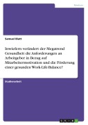 Cover-Bild zum Titel 'Inwiefern verändert der Megatrend Gesundheit die Anforderungen an Arbeitgeber in Bezug auf Mitarbeitermotivation und die Förderung einer gesunden Work-Life-Balance?' von 'Samuel Blatt'