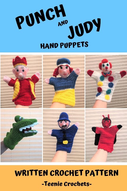 Punch and Judy Hand Puppets - Written Crochet Patterns - Teenie Crochets