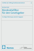 Cover-Bild zum Titel 'Bürokratiefilter für den Gesetzgeber' von 'Winfried Kluth'