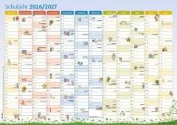 Cover-Bild zum Titel 'Der Schuljahres-Wandkalender 2026/2027, A1' von ''
