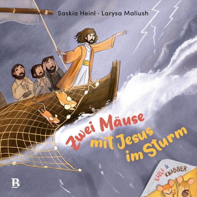 Zwei Mäuse mit Jesus im Sturm - Saskia Heinl