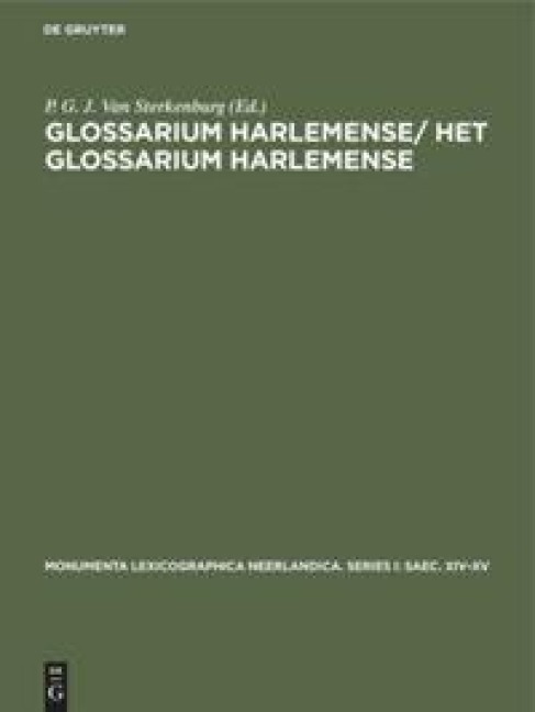 Glossarium Harlemense/ Het Glossarium Harlemense - 