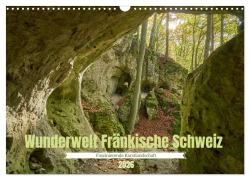 Cover-Bild zum Titel 'Wunderwelt Fränkische Schweiz (Wandkalender 2026 DIN A3 quer), CALVENDO Monatskalender' von 'Bernhard Pabst'