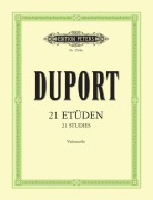 Cover-Bild zum Titel '21 Etüden für Violoncello' von 'Jean-Louis Duport, Friedrich Grützmacher'