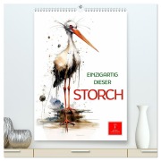 Cover-Bild zum Titel 'Einzigartig - dieser Storch (hochwertiger Premium Wandkalender 2026 DIN A2 hoch), Kunstdruck in Hochglanz' von 'Peter Roder'