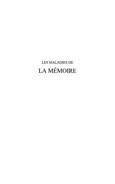 Maladies de la memoire Les - Theodule Ribot