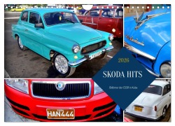 Cover-Bild zum Titel 'SKODA HITS - Oldtimer der CSSR in Kuba (Wandkalender 2026 DIN A4 quer), CALVENDO Monatskalender' von 'Henning von Löwis of Menar'