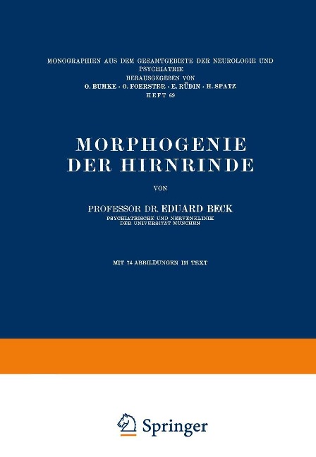 Morphogenie der Hirnrinde - Eduard Beck