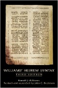 Cover-Bild zum Titel 'Williams' Hebrew Syntax, Third Edition' von 'John C Beckman'