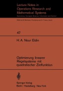 Cover-Bild zum Titel 'Optimierung linearer Regelsysteme mit quadratischer Zielfunktion' von 'H. A. Nour Eldin'
