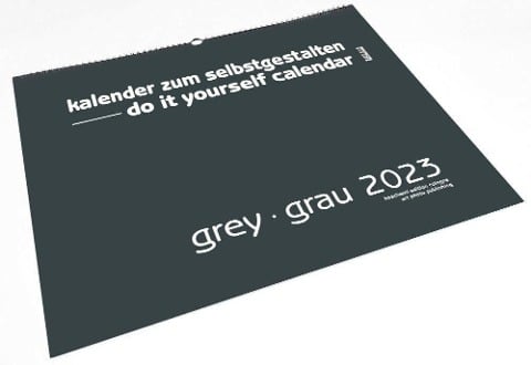 Grey  Grau 2026  Blanko Gross XL Format - 
