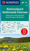 Cover-Bild zum Titel 'KOMPASS Wanderkarte 845 Nationalpark Kellerwald-Edersee, Naturpark Habichtswald, Wanderregion Medebach 1:50.000' von ''