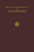Cover-Bild zum Titel 'Kritische Darstellung der Staatslehre' von 'H. Krabbe'