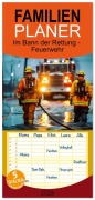 Cover-Bild zum Titel 'Familienplaner 2026 - Im Bann der Rettung - Feuerwehr mit 5 Spalten (Wandkalender, 21 x 45 cm) CALVENDO' von 'Susan Michel'