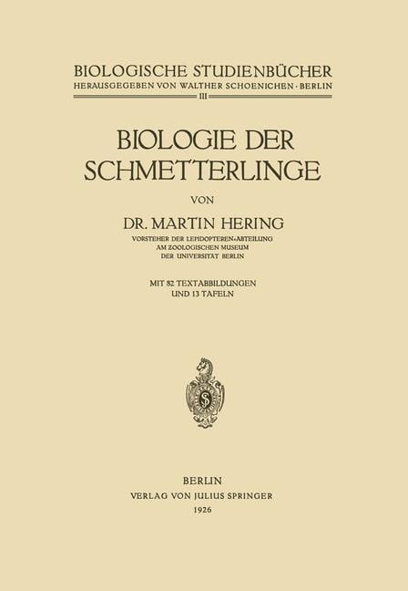 Biologie der Schmetterlinge - Martin Hering