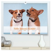 Süße Basenji-Kinder (hochwertiger Premium Wandkalender 2026 DIN A2 quer), Kunstdruck in Hochglanz - Angelika Joswig