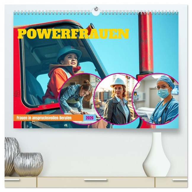 Powerfrauen - Frauen in anspruchsvollen Berufen (hochwertiger Premium Wandkalender 2026 DIN A2 quer), Kunstdruck in Hochglanz - Martina Marten
