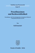 Cover-Bild zum Titel 'Prozeßmaximen und Rechtswirklichkeit.' von 'Falk Bomsdorf'