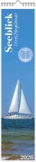 Streifenplaner Seeblick 2026 - Streifen-Kalender 11,3x49x5 cm - Strand und Meer - Küchenkalender - Wandplaner - Alpha Edition - 