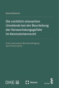 Cover-Bild zum Titel 'Die rechtlich relevanten Umstände bei der Beurteilung der Verwechslungsgefahr im Kennzeichenrecht' von 'Daniel Burkard'