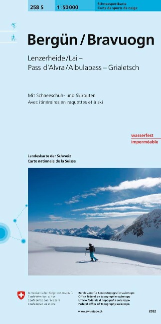 Swisstopo 1 : 50 000 Bergün Bravuogn Ski - 
