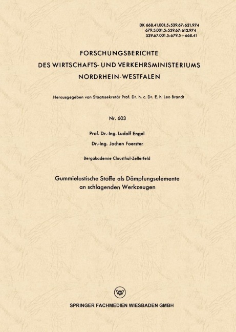 Gummielastische Stoffe als Dämpfungselemente an schlagenden Werkzeugen - Ludolf Engel