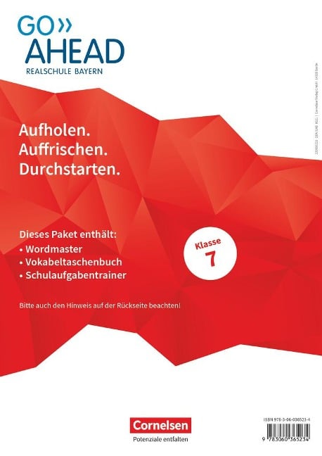 Go Ahead 7. Jahrgangsstufe. Realschule Bayern - Arbeitshefte Wordmaster, Vokabeltaschenbuch und Schulaufgabentrainer (Im Paket) - 